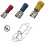Haupa 260396 Flat plug sleeve yellow insulated 4.0-6,0/6,3x0,8 PVC (100 pieces)