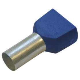 Haupa 270792 Twin end sleeve 2,5/10 blue (100 pieces)