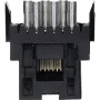Merten 465516 Steckverbinder Modular Jack Kat 3, 6-polig RJ 11/ Kat. 3, schwarz