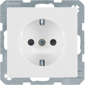 Berker 47236089 socket SCHUKO with contact protection children protection Q1/Q3 pw