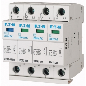 Eaton SPCT2-280-3+NPE prekomerno napetostni kabel, 3p+N, 280VAC, 20kA 167620