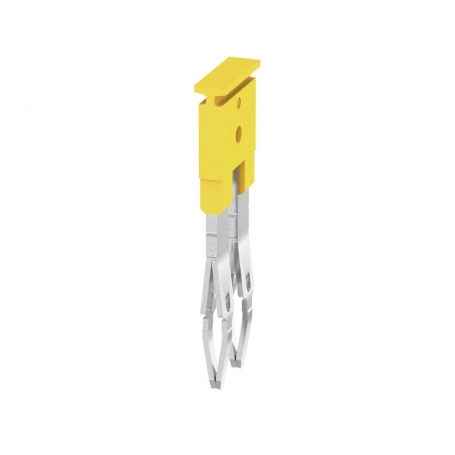 Weidmüller ZQV 2.5/2 cross connector (terminals), plugged, number of poles: 2, grid in mm: 5.10, insulated: Yes, 24 A, yellow 16
