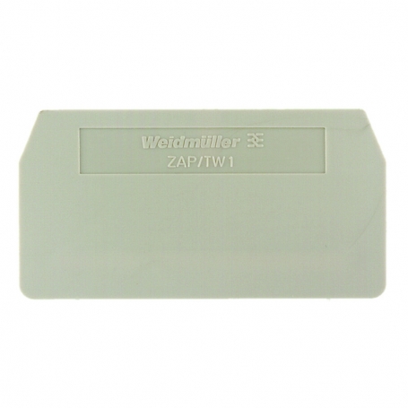 Weidmüller ZAP/TW 1 partición (terminales), placa terminal e intermedia, 59,5 mm x 30,5 mm, beige oscuro 1608740000
