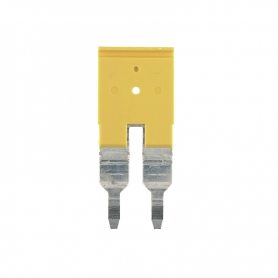 Weidmüller ZQV 6/2 GE cross connector (terminals), plugged, number of poles: 2, grid in mm: 8.10, insulated: Yes, 41 A, yellow 1