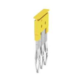 Weidmüller ZQV 2.5/3 cross connector (terminals), plugged, number of poles: 3, grid in mm: 5.10, insulated: Yes, 24 A, yellow 16