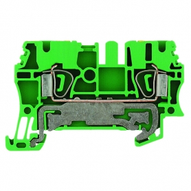 Weidmüller Cierre de serie ZPE 2.5 Protector, conexión de muelle de tensión, 2,5 mm2, 800 V, conexiones: 2, pisos: 1, verde / am
