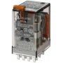 Finder 553480240040 Relay plug kapcsolatok, 4 váltók 7 A, tekercs 24 V AC
