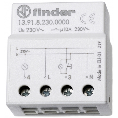 Finder 139182300000 Power surge kapcsoló, kis formatervezés az UP-Dose, elektronikus, 1 közelebbi 10 A, 230 V AC