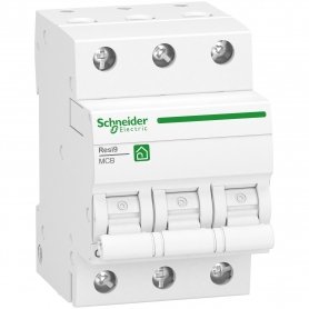 Schneider R9F24316 Circuit breaker Resi9 3P, 16A, C Characteristics, 6ka