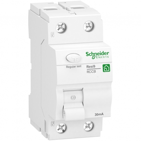 Schneider R9R42225 Fehlerstrom-Schutzschalter Resi9, 1P+N, 25A, 30mA, Typ F