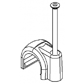 Kleinhuis 7/25GR Rundschelle, mit Nagel, für Kabel-Ø 7 mm, für Nagel-Ø 2 mm Kunststoff PE, RAL 7035, lichtgrau (100 Stück)