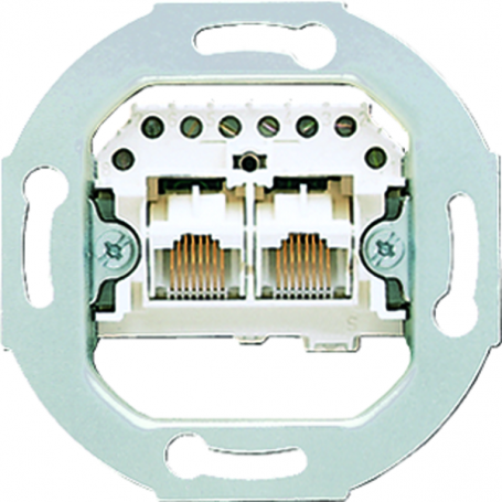 Jung UAE 2X8 UPO IAE/UAE socket, 8 screw contacts, 1 shield support contact, 2 x 8polig