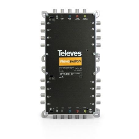 Televes MS516NCQ 5 in 16 Guss-Multischalter NEVO mit Netzteil, quadtauglich, kaskadierbar 714405