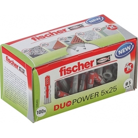 Fischer 535452 Dowel universal DUOPOWER 5X25 LD – 100 piezas