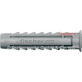 Fischer 70006 SX 6X30 DÜBEL Doalla de nylon con cuádruple de extensión " borde para una sujeción óptima – 100 piezas