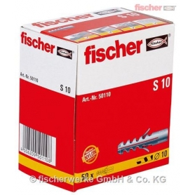 Fischer 50110 S 10 Nylon dowels – 50 pieces