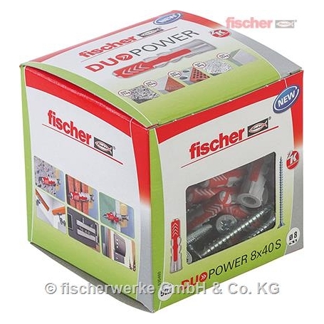 Fischer 535460 Universaldübel DUOPOWER 8X40 S LD – 50 Stück