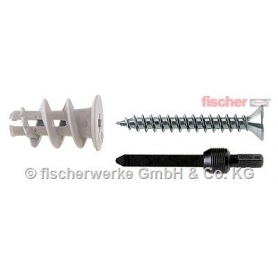 Fischer 52390 GK S FI-GIPSKARTONDÜBEL/SCHRAUBE– 50 pièces