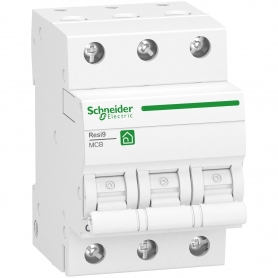 Schneider R9F28316 Circuit breaker Resi9 3P, 16A, C Characteristics, 10ka