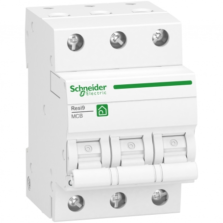 Schneider R9F28316 Circuit breaker Resi9 3P, 16A, C Characteristics, 10ka