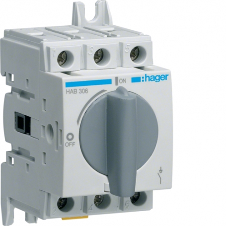 Hager HAB306 interruptor de potencia 3pin 63A