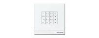 Outside station with keyboard module, front plate metal, surface white coated
